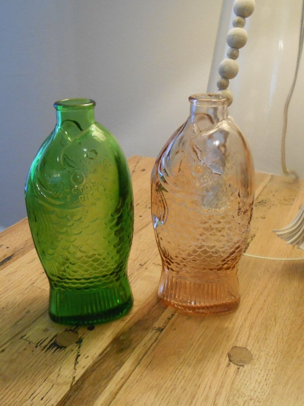 Doctor Fisch's Bitters Glass Fish Bottles (2)